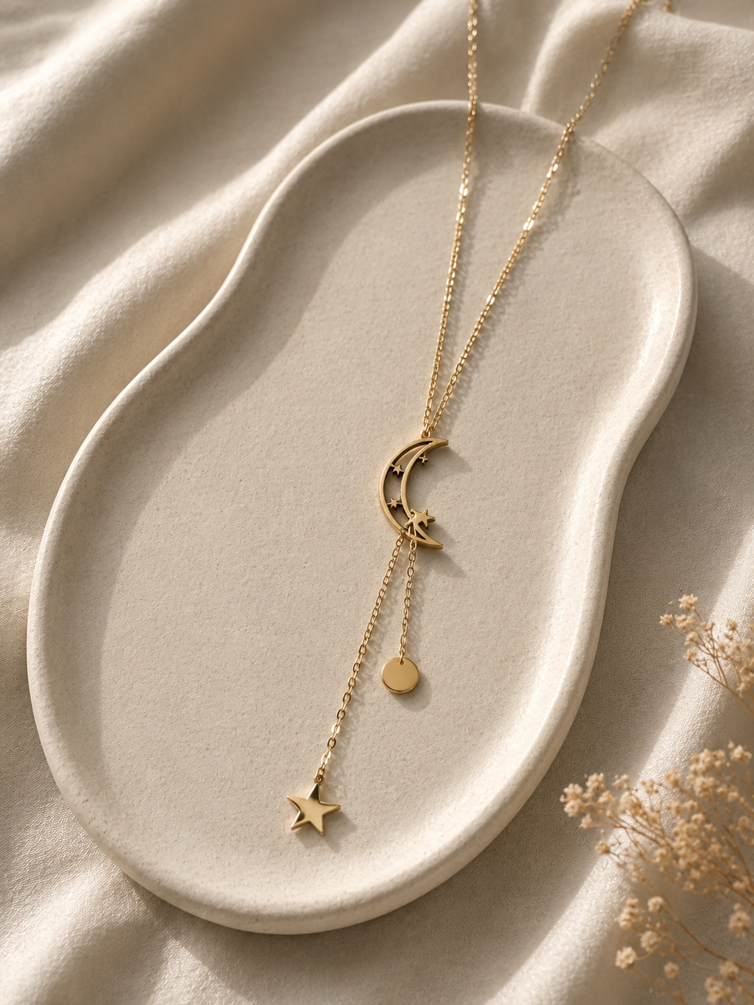 Selene Moon and Stars Necklace