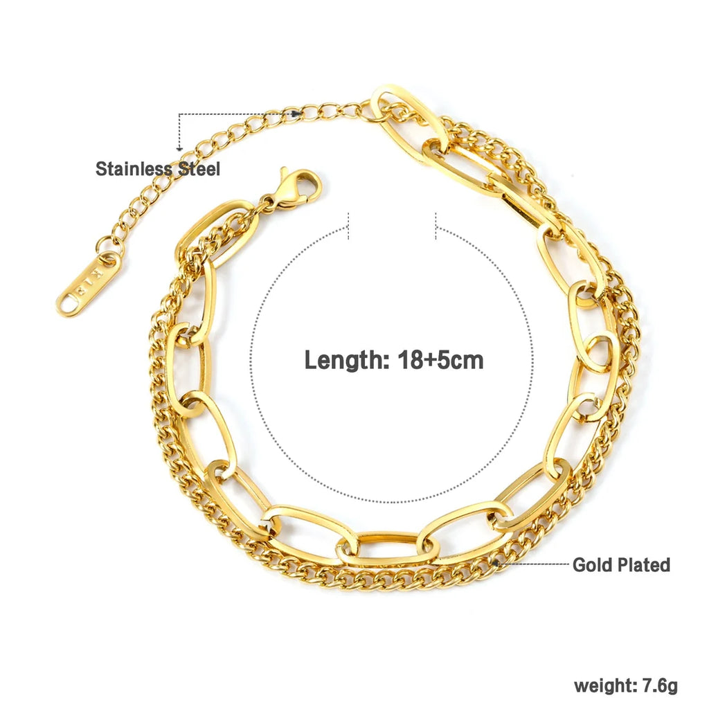 Celeste Double Chain Bracelet