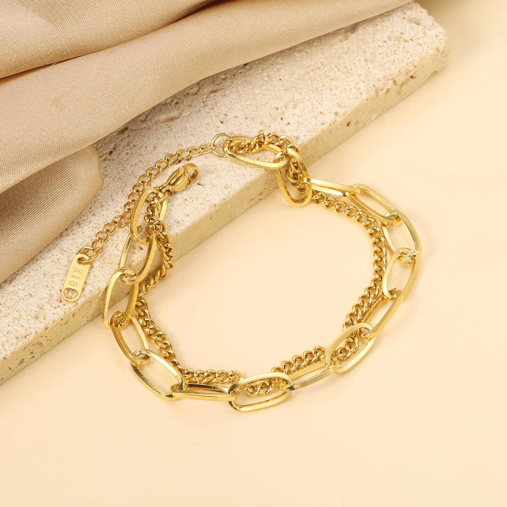 Celeste Double Chain Bracelet