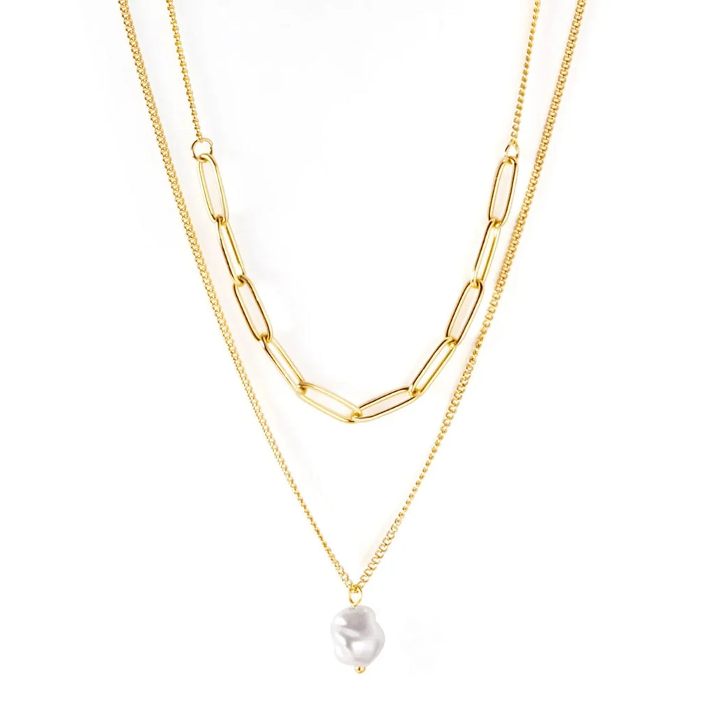 Camille Layered Pearl Necklace