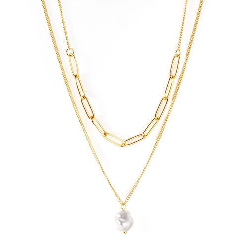Camille Layered Pearl Necklace
