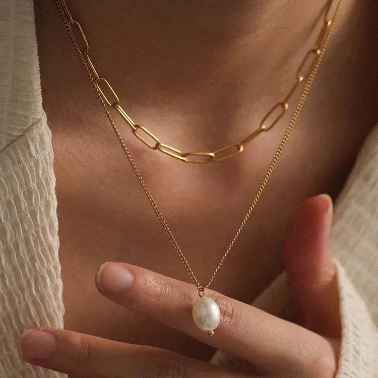Camille Layered Pearl Necklace